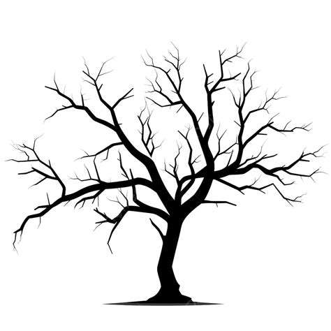 Black Dead Tree Silhouette, Tree Silhouette, Dead Tree, Tree PNG ...