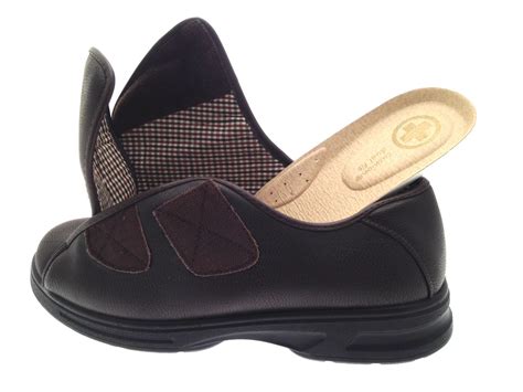 Mens Diabetic Comfort Shoes Extra Wide Fit Adjustable Velcro Shoes Size ...