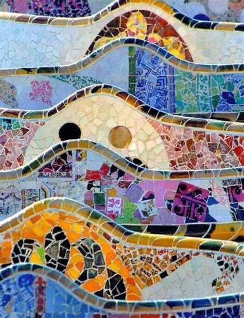 Mosaics Park Guell ,Barcelona by Antoni Gaudi | Gaudi art, Gaudi mosaic ...