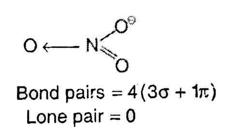 In NO(3)^(-)ion, the number of bond pairs and lone pairs of electrons