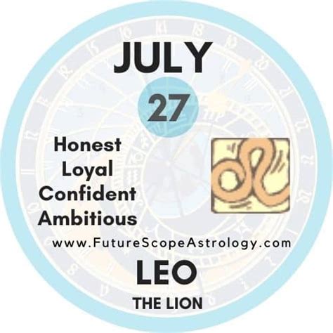 JULY 27 Zodiac (LEO) Birthday: Personality, Compatibility ...