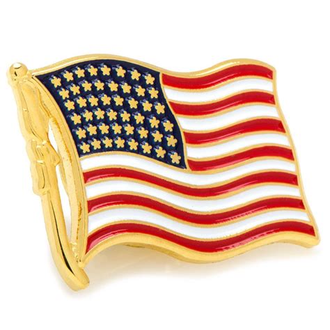 Waving American Flag Lapel Pin | American flag lapel pin, Flag lapel ...