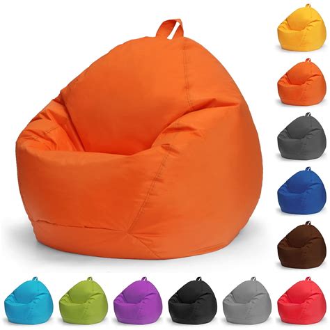 Large Bean Bag Chairs Cover, Stuffed Animal Storage Bean Bag Chair ...