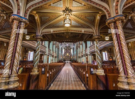 The interior of Notre Dame Basilica Stock Photo - Alamy