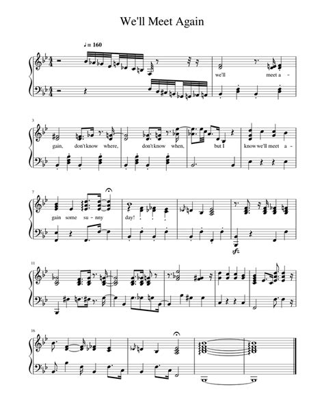 We'll Meet Again - Gravity Falls Sheet music for Piano | Download free ...