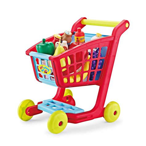 Simulate Supermarket Shopping Cart Trolley Pretend Play Toys Set Mini ...