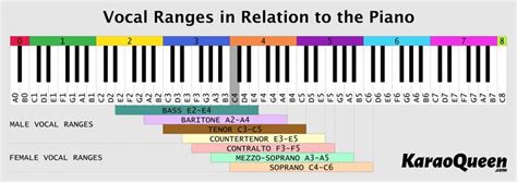 Vocal Ranges in Relation to the Piano | Vocal range, Vocal lessons ...