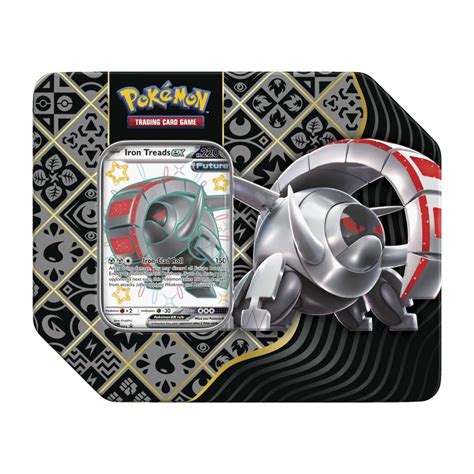 Pokémon TCG: Scarlet & Violet-Paldean Fates Tin (Shiny Iron Treads ex ...