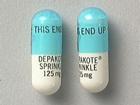 THIS END UP DEPAKOTE SPRINKLE 125 mg Pill Blue & White Capsule/Oblong ...