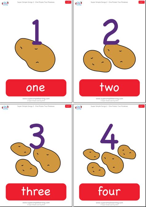 One Potato, Two Potatoes Flashcards - Super Simple