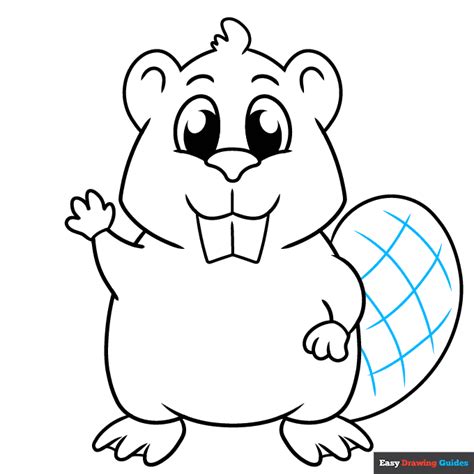 How to Draw an Easy Cartoon Beaver - Really Easy Drawing Tutorial