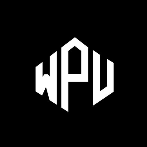 diseño de logotipo de letra wpu con forma de polígono. diseño de ...