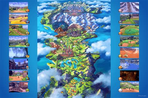 Galar detailed map with every locations seen in the trailer ! [OC ...