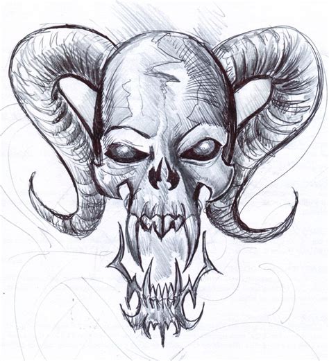 Scary Skull Drawing at GetDrawings | Free download