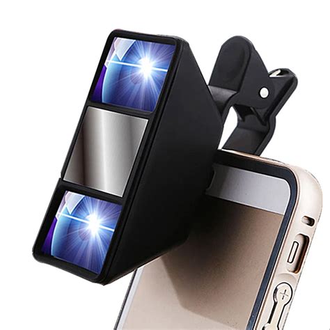 Universal External Clip lentes 3D Mini Photograph Stereo Vision Camera ...