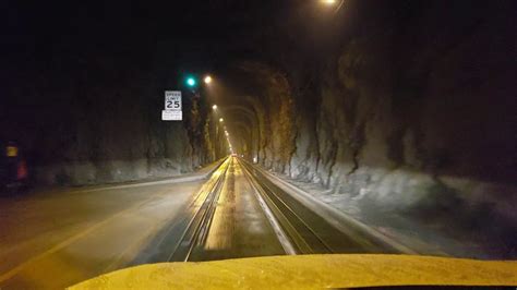 Driving through the Anton Anderson Memorial Tunnel, Whittier, Alaska ...