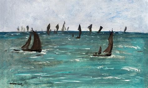 Boats Berck-sur-Mer (1873) painting high | Free Photo Illustration ...