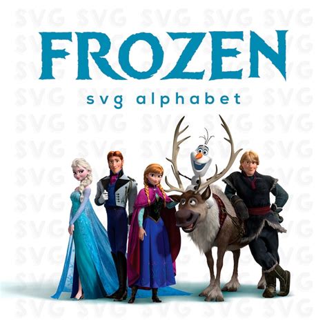 Frozen Font Svg Frozen Alphabet Svg Files Download Frozen | Etsy