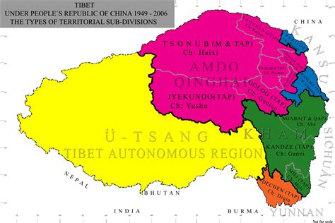 Map of Tibet - Central Tibetan Administration