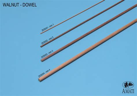 Walnut Dowel 3mm (AM2535/03) - Walnut - Dowels - Wood Strips & Dowels