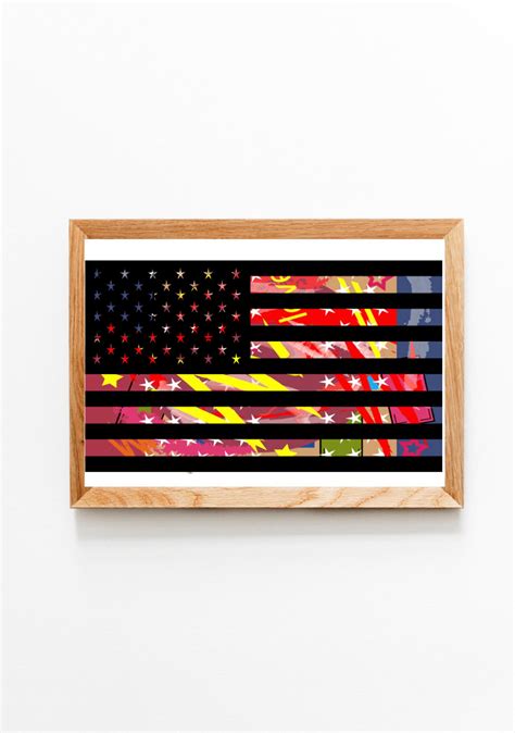 American Flag Graffiti Colorful Pop Art Background USA - Etsy