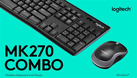 Logitech MK270 Wireless Keyboard and Mouse Combo 920-004536 - USB 2.0 ...