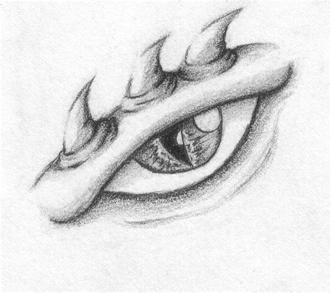 Dragon Eye Drawing with Fiery Flames