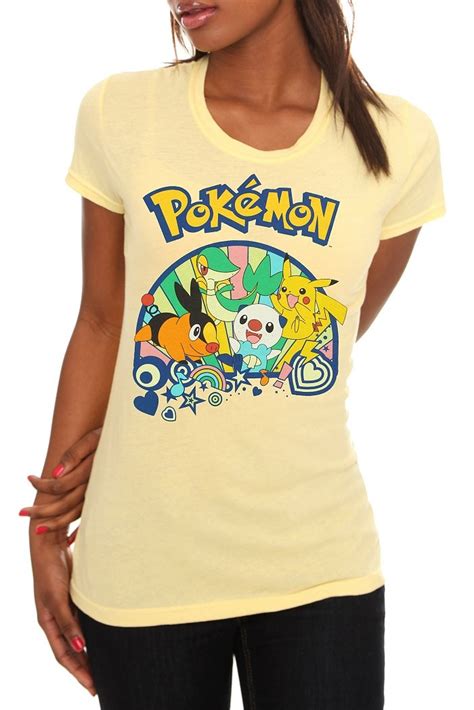 Pokemon Neon Yellow Starters Girls T-Shirt | Hot Topic | Pokemon ...