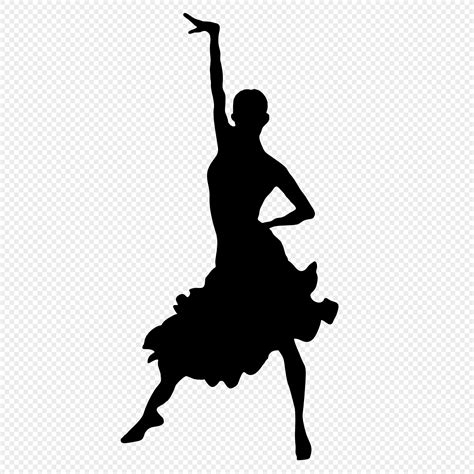 Dancing Girl Silhouette, Dance Silhouette, Youth, Performance PNG ...