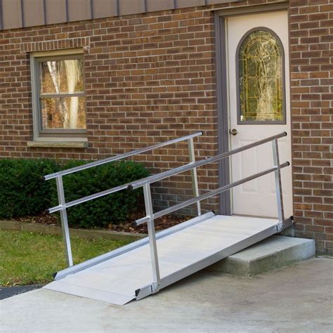 Silver Spring Aluminum Wheelchair Access Ramps with Handrails ...