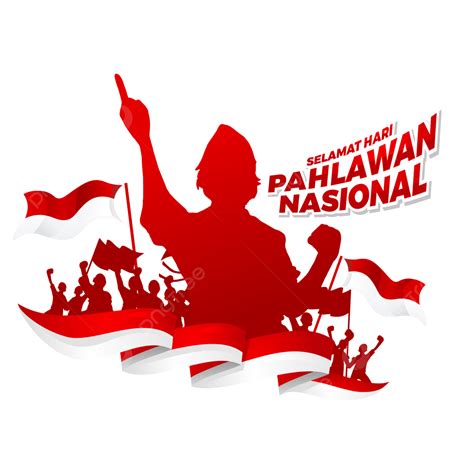 Pahlawan Day Vector Hd Images Pahlawan Heroes Day With Indonesian Flag ...