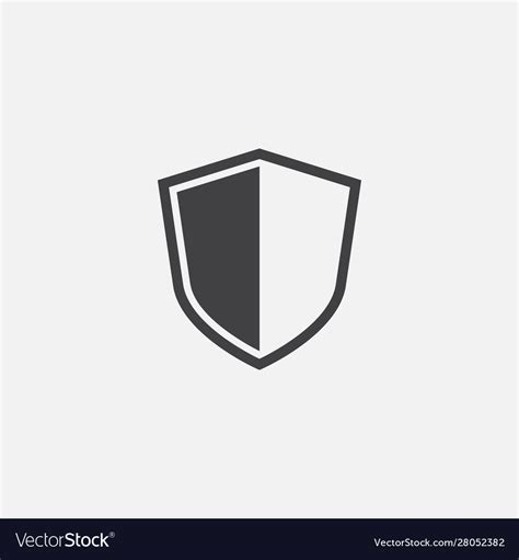 Shield icon logo template protect logo Royalty Free Vector