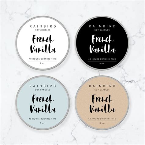 Round Candle Label Template Printable Circle Candle Label - Etsy Australia