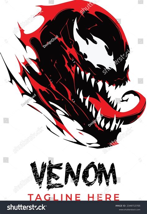 Ilustración vectorial de Venom y Mascota.: vector de stock (libre de ...