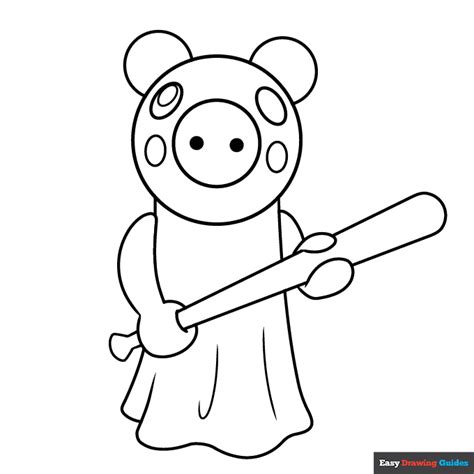 Roblox Piggy Coloring Page | Easy Drawing Guides