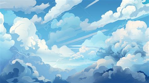 Sky White Clouds Blue Sky Illustration Background, Sky, Blue Sky, Cloud ...