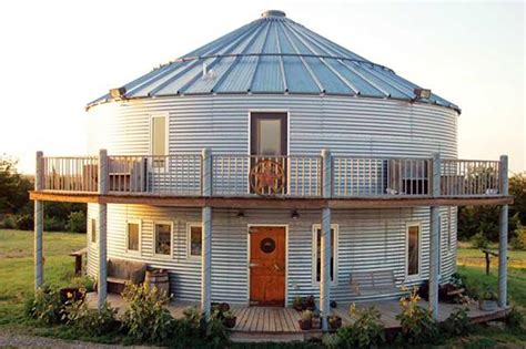 Grain Silo Home is Metal Roundhouse Beauty - Off Grid World