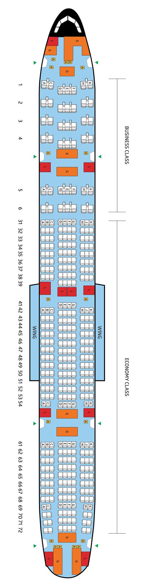 Emirates Aircraft 777 300er Seating Plan | Boeing 777 300er seating ...