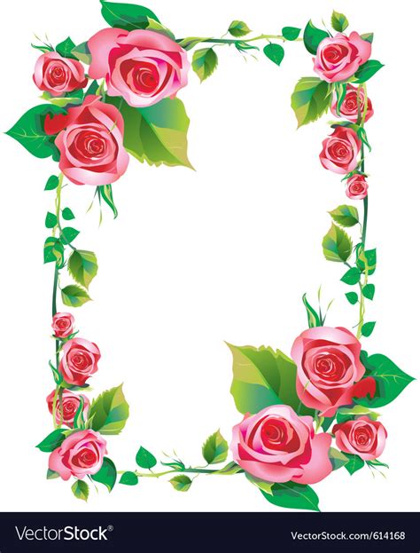 Rose frame Royalty Free Vector Image - VectorStock