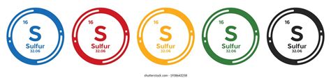 Sulfur Symbol Set Flat Design Vector Stock Vector (Royalty Free ...