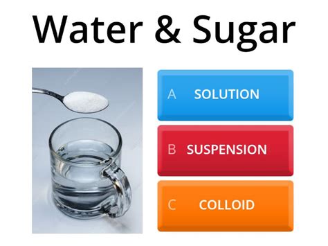 Solution, Suspension or Colloid - Quiz