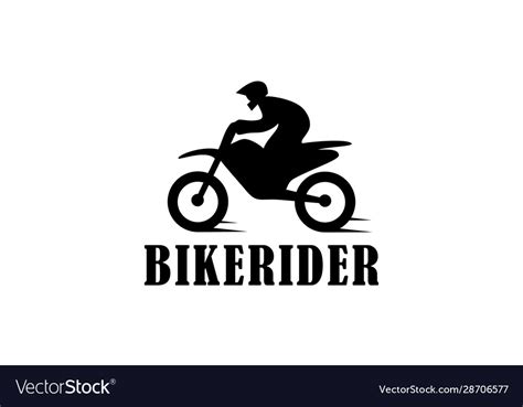 Bike motorcycle rider logo design motorcycle logo Vector Image