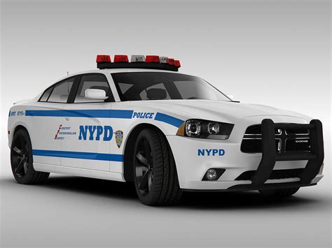 Dodge Charger NYPD Police Car 2013 3D Model MAX OBJ 3DS FBX - CGTrader.com