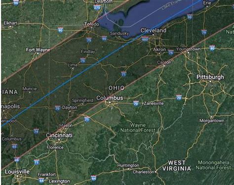 Solar Eclipse 2024 Totality Path Ohio - Image to u