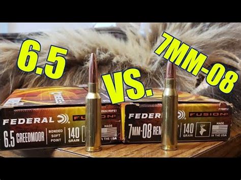 6.5 Creedmoor vs. 7mm-08 Remington 140gr Federal Fusion Pork and ...