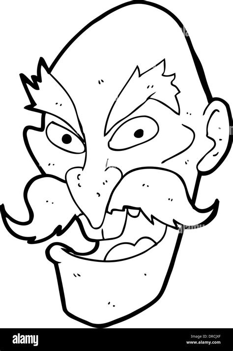 Cartoon evil old man face Black and White Stock Photos & Images - Alamy