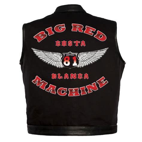 Hells Angels Support81 Denim - Leather Vest Big Red Machine - COSTA ...