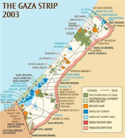 Gaza Strip Map - Gaza Israel • mappery