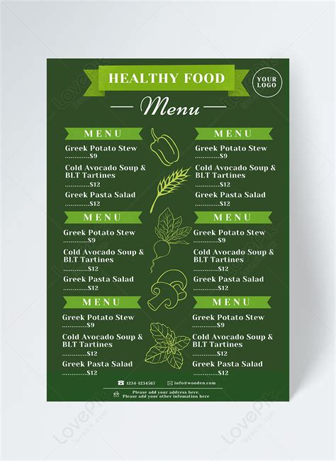 Healthy Restaurants Menu