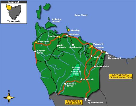 map of north west tasmania - Google Search | Map, Tasmania, Queenstown